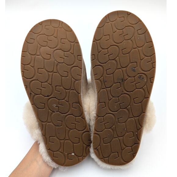 UGG Scuffette II Women's Sheepskin Slippers Round Toe Sand Size US7 EU38 - Picture 8 of 13